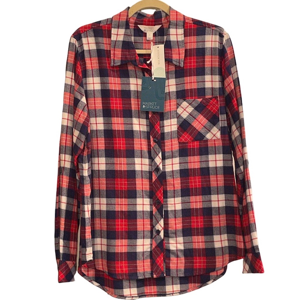 Market & Spruce Julianne Button Down Top